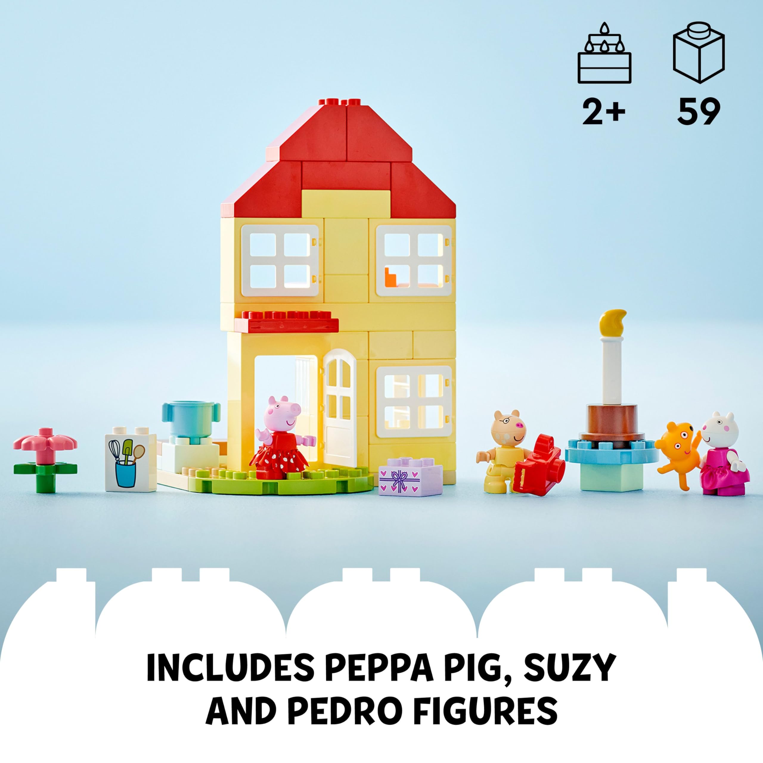 Foto 5 pulgar | Playset LEGO Duplo Casa de Cumpleaños De Peppa Pig 10433 Con 3 Figuras - Venta Internacional