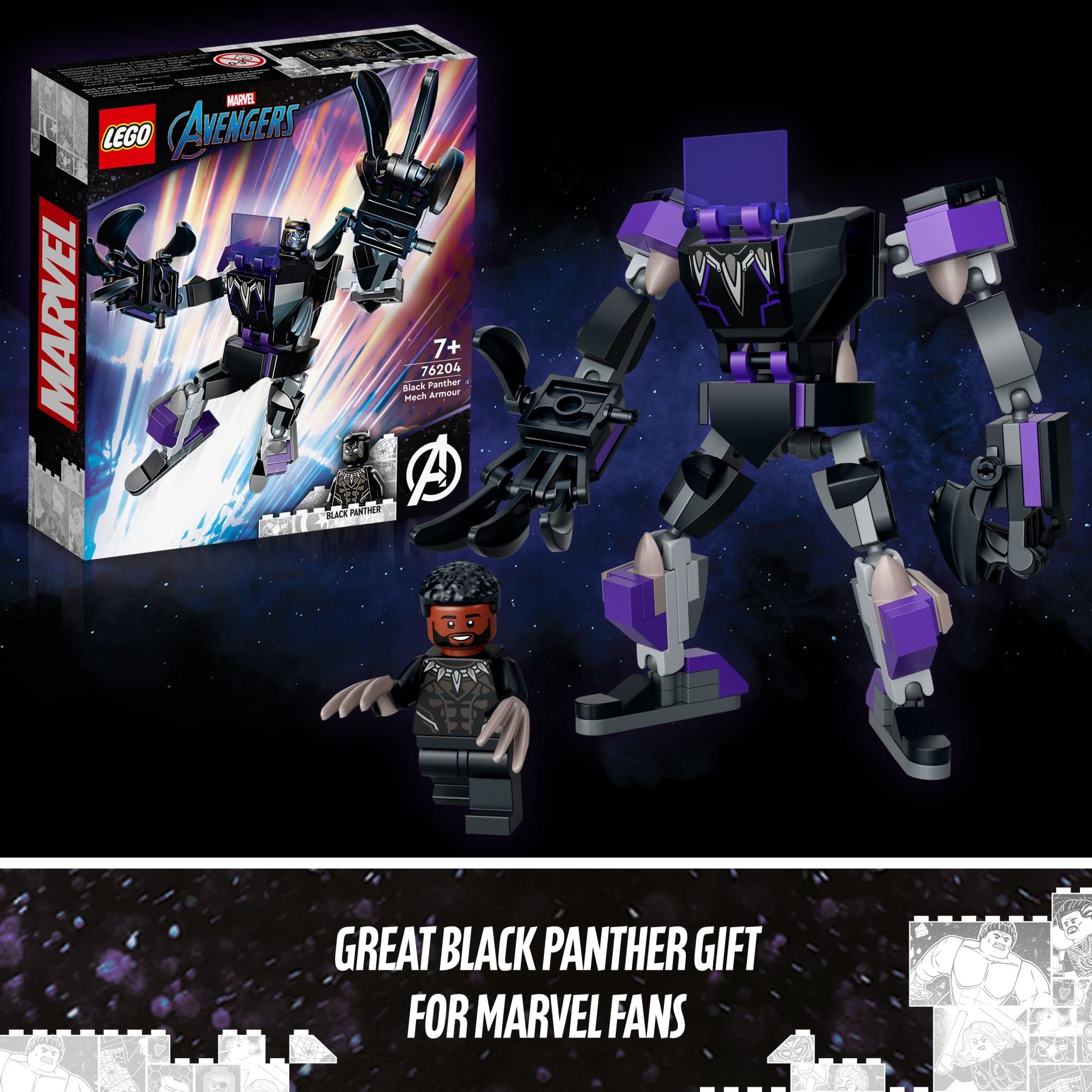 Foto 7 pulgar | Kit de Construcción LEGO Marvel Black Panther Mech Armor 76204 - Venta Internacional