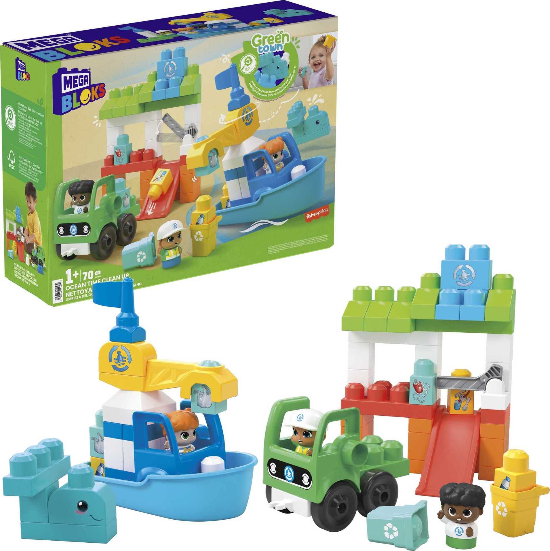 Set de Juguetes con Bloques de Construcción Mega Bloks Fisher-price Green Town - Venta Internacional