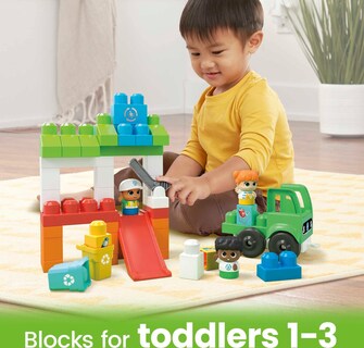 Foto 2 | Set de Juguetes con Bloques de Construcción Mega Bloks Fisher-price Green Town - Venta Internacional