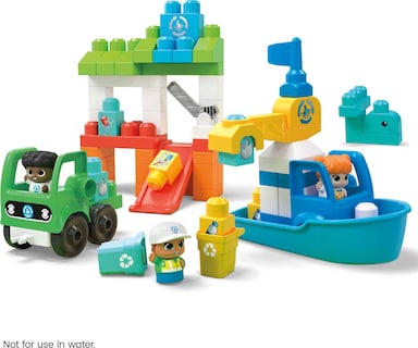 Foto 6 | Set de Juguetes con Bloques de Construcción Mega Bloks Fisher-price Green Town - Venta Internacional