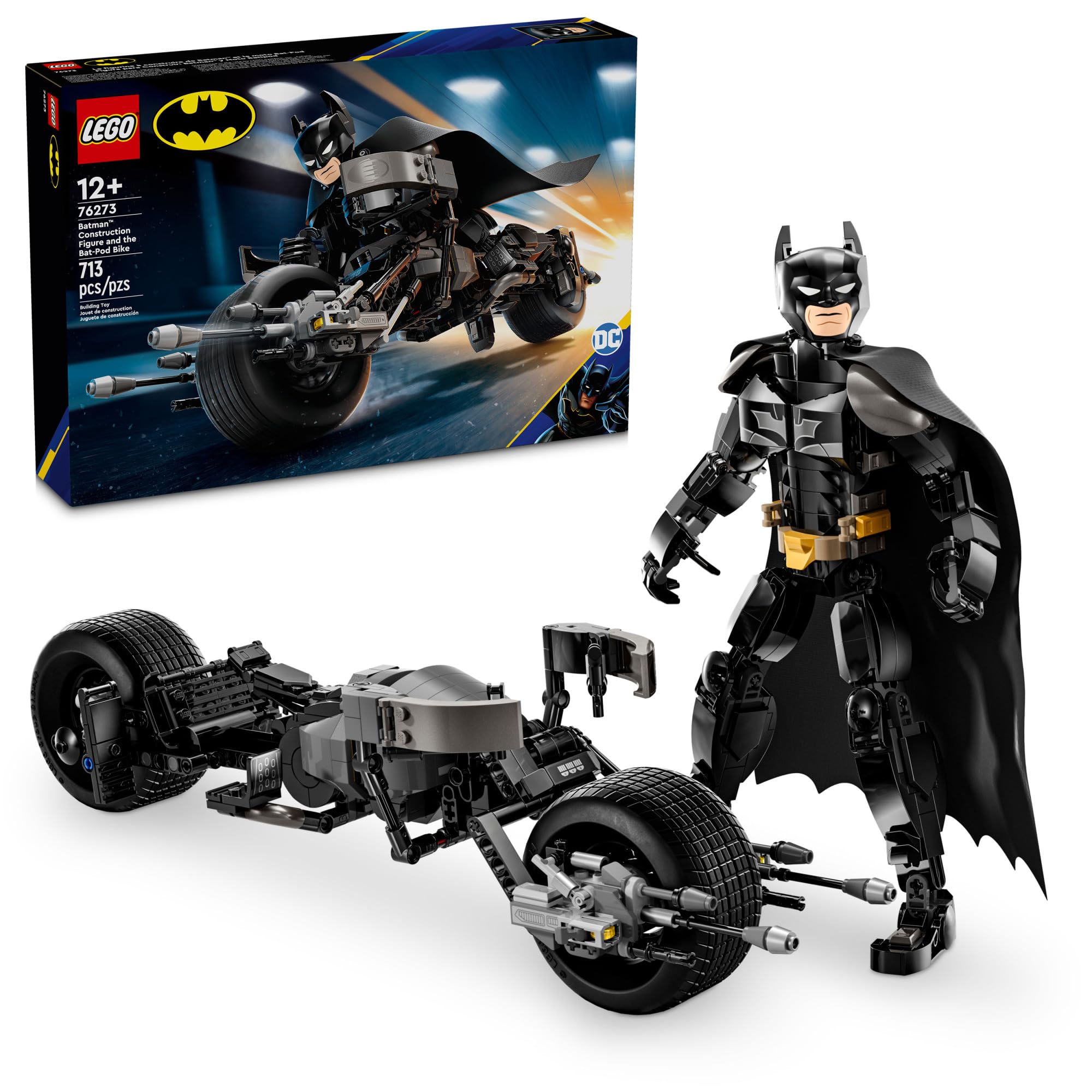 Figura de Construcción y Bicicleta Bat-Pod Lego DC Batman 76273 - Venta Internacional $1,408