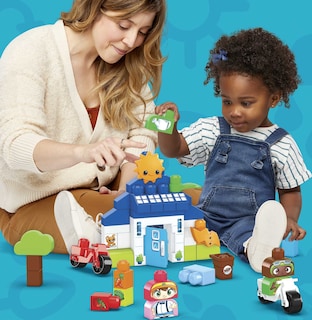 Foto 2 | Set De Juguetes Mega Bloks Fisher-price Toddler Blocks Green Town - Venta Internacional.
