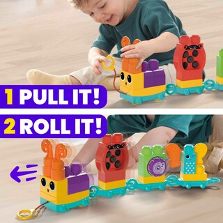 Foto 4 | Juego De Juguetes Building Blocks Mega Bloks Move 'n Groove Caterpillar Train, 24 Piezas, Más De 1 Año - Venta In