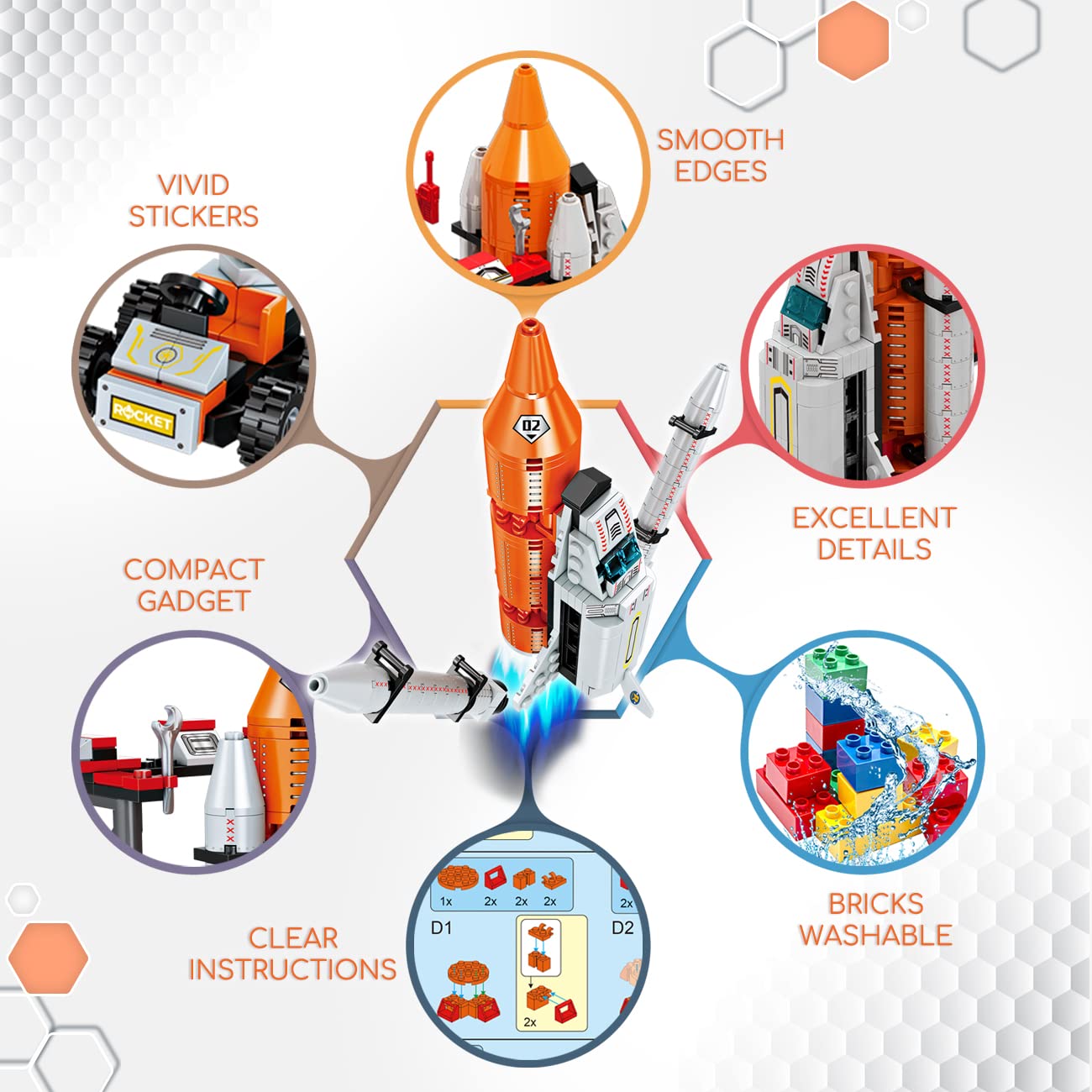 Foto 3 | Set de Bloques de Construcción Chenxuanbro Space Exploration Shuttle - Venta Internacional