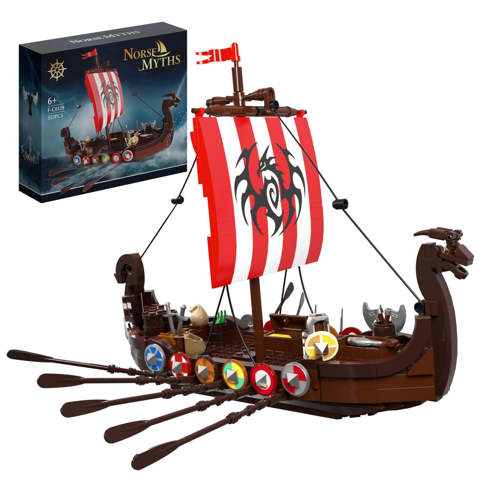 Set de Construcción Vonado Nave Vikinga 555 Piezas - Venta Internacional