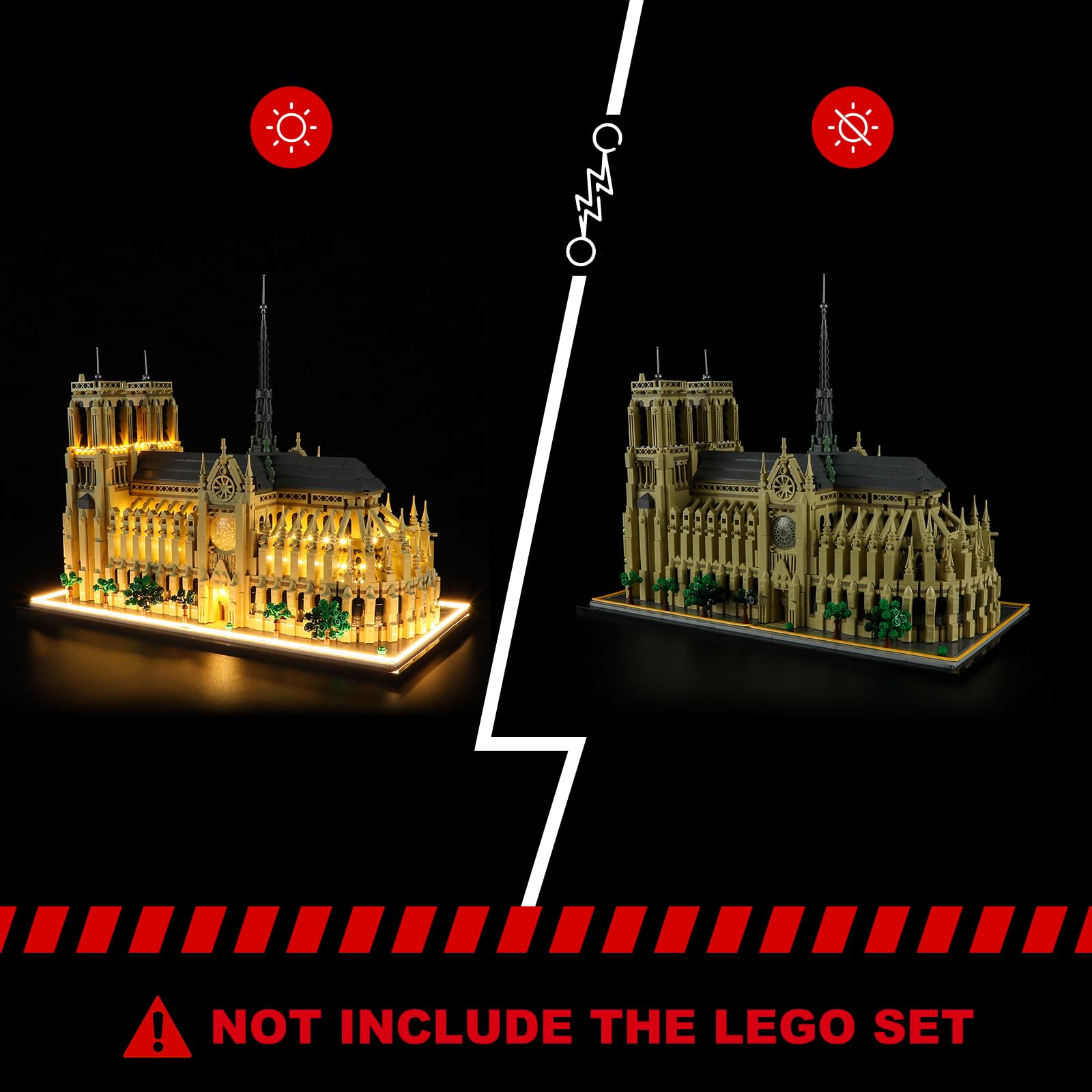 Foto 6 pulgar | Kit De Luces Para Lego Notre Dame Cathedral 21061 De Briksmax - Venta Internacional.