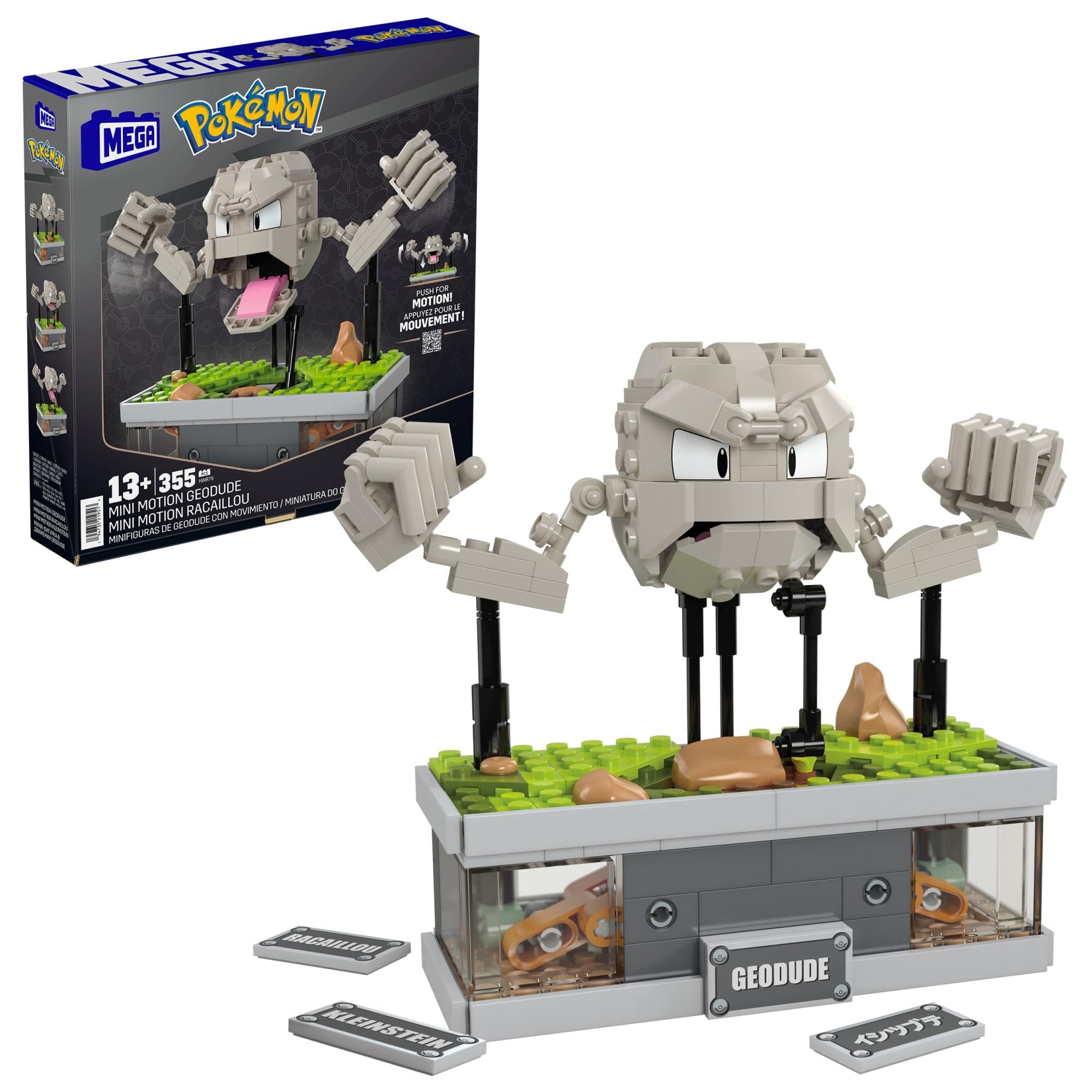 Set De Juguetes De Construcción Mega Pokémon Mini Motion Geodude 343 Piezas - Venta Internacional.
