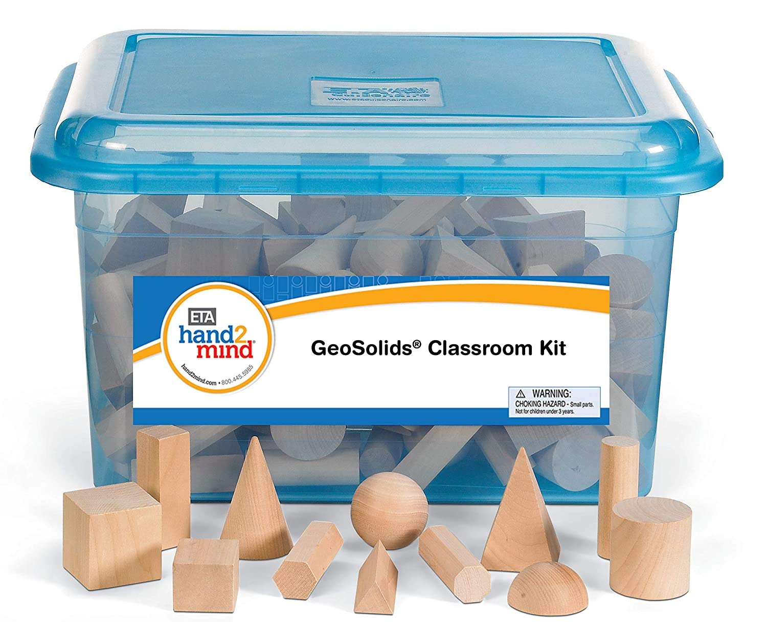 Kit Hand2mind De Bloques Macizos Geométricos De Madera, 96 Unidades - Venta Internacional.