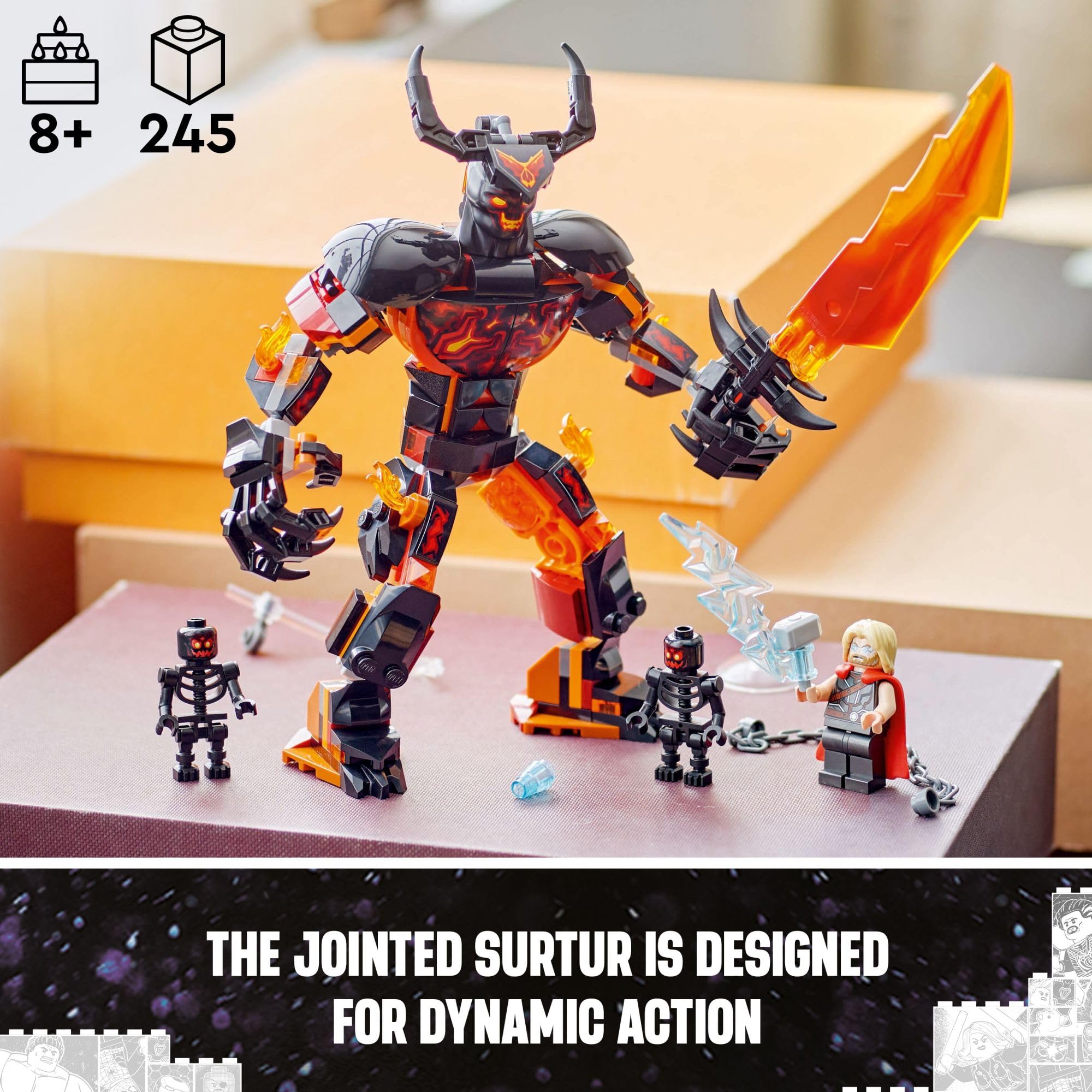 Foto 5 pulgar | Figura De Construcción Lego Marvel Thor Contra Surtur 76289 - Venta Internacional.