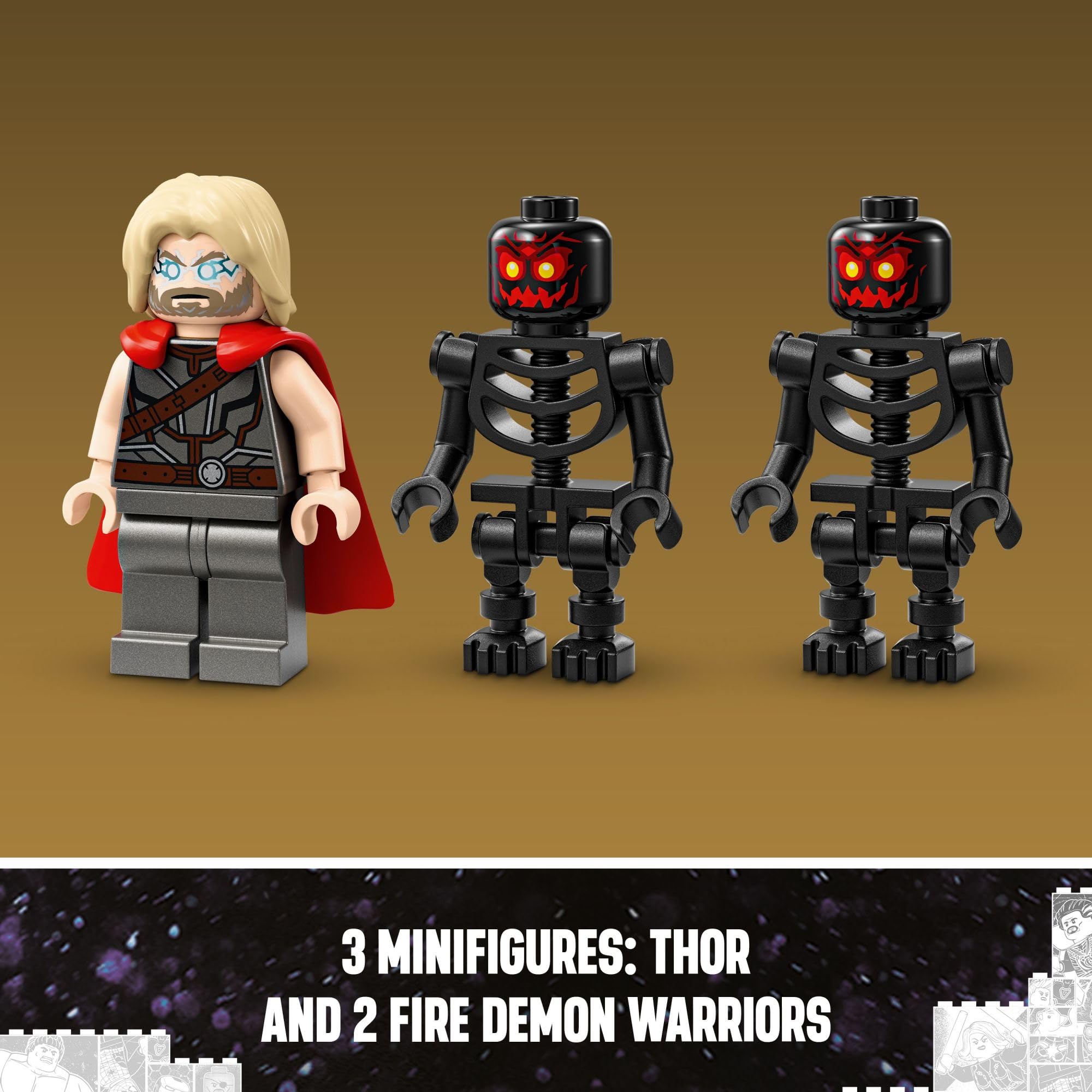 Foto 6 | Figura De Construcción Lego Marvel Thor Contra Surtur 76289 - Venta Internacional.