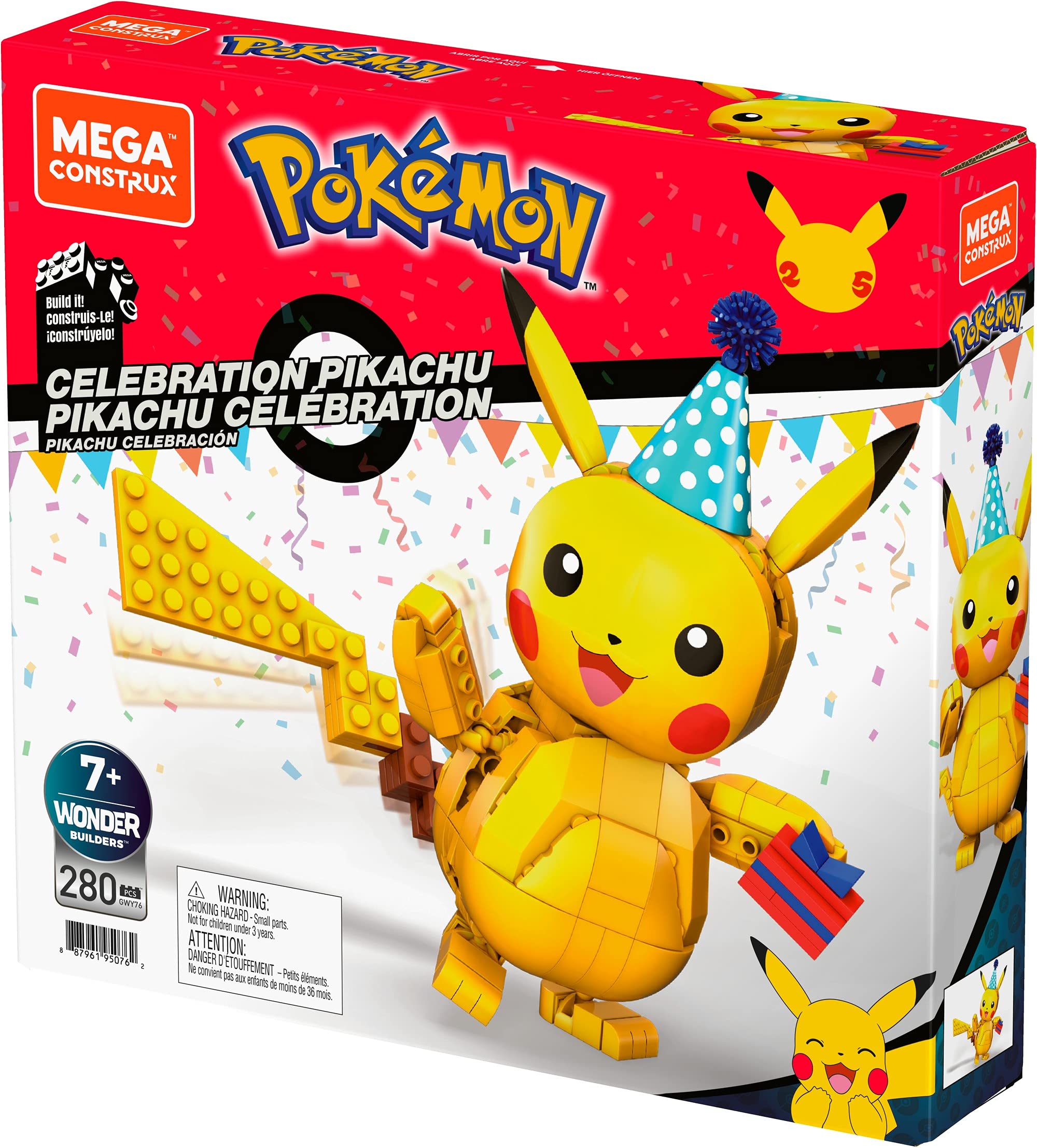 Foto 8 pulgar | Set De Construcción Mega Construx Pokémon Celebration Pikachu - Venta Internacional.