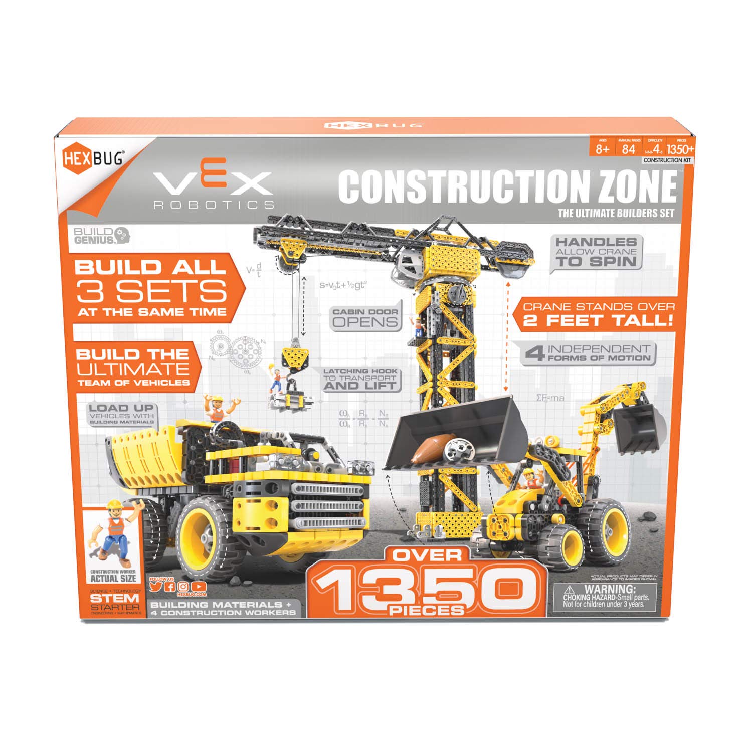 Foto 4 pulgar | Juguete De Construcción Hexbug Vex Construction Zone Con 1,350 Piezas - Venta Internacional.