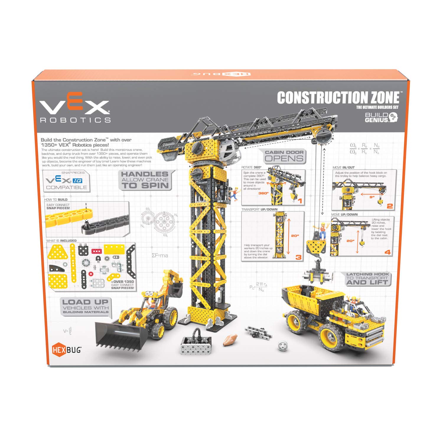 Foto 4 | Juguete De Construcción Hexbug Vex Construction Zone Con 1,350 Piezas - Venta Internacional.