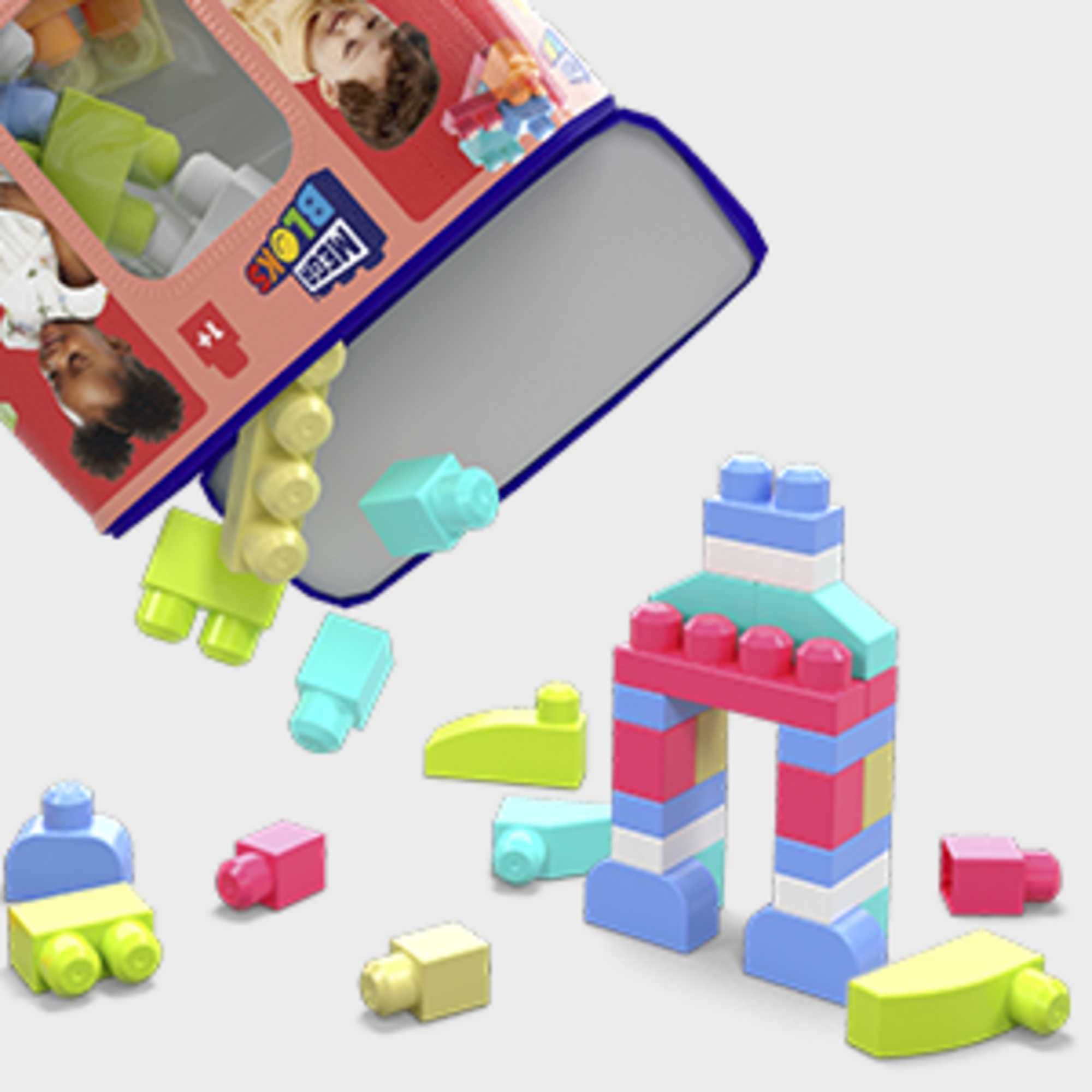 Foto 4 | Bloques De Construcción Mega Bloks First Builders Con 60 Bloques - Venta Internacional.