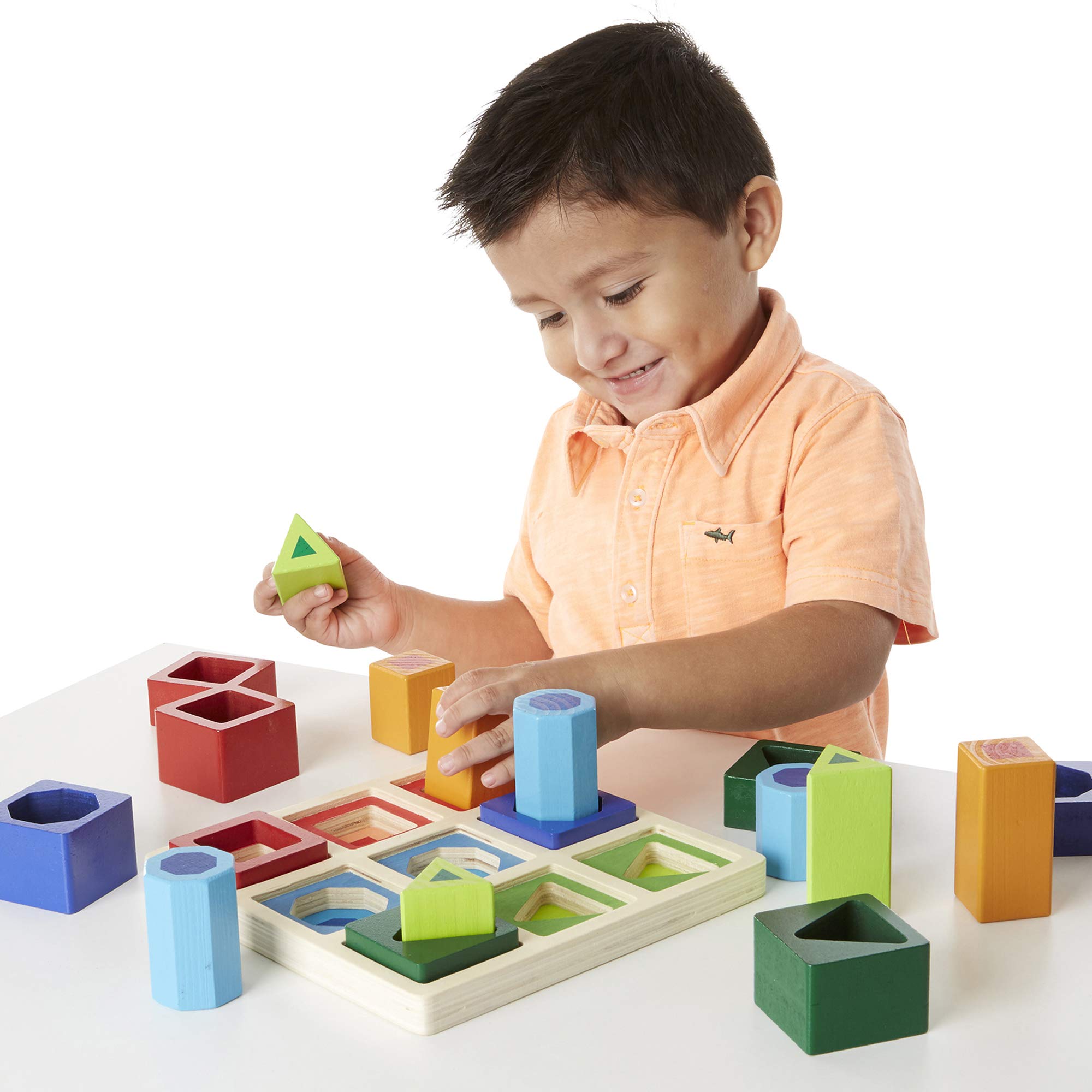 Foto 3 pulgar | Set De Clasificación De Madera Con Forma De Melissa & Doug, Con 18 Bloques - Venta Internacional.