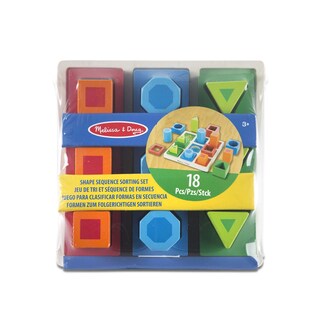 Foto 5 | Set De Clasificación De Madera Con Forma De Melissa & Doug, Con 18 Bloques - Venta Internacional.