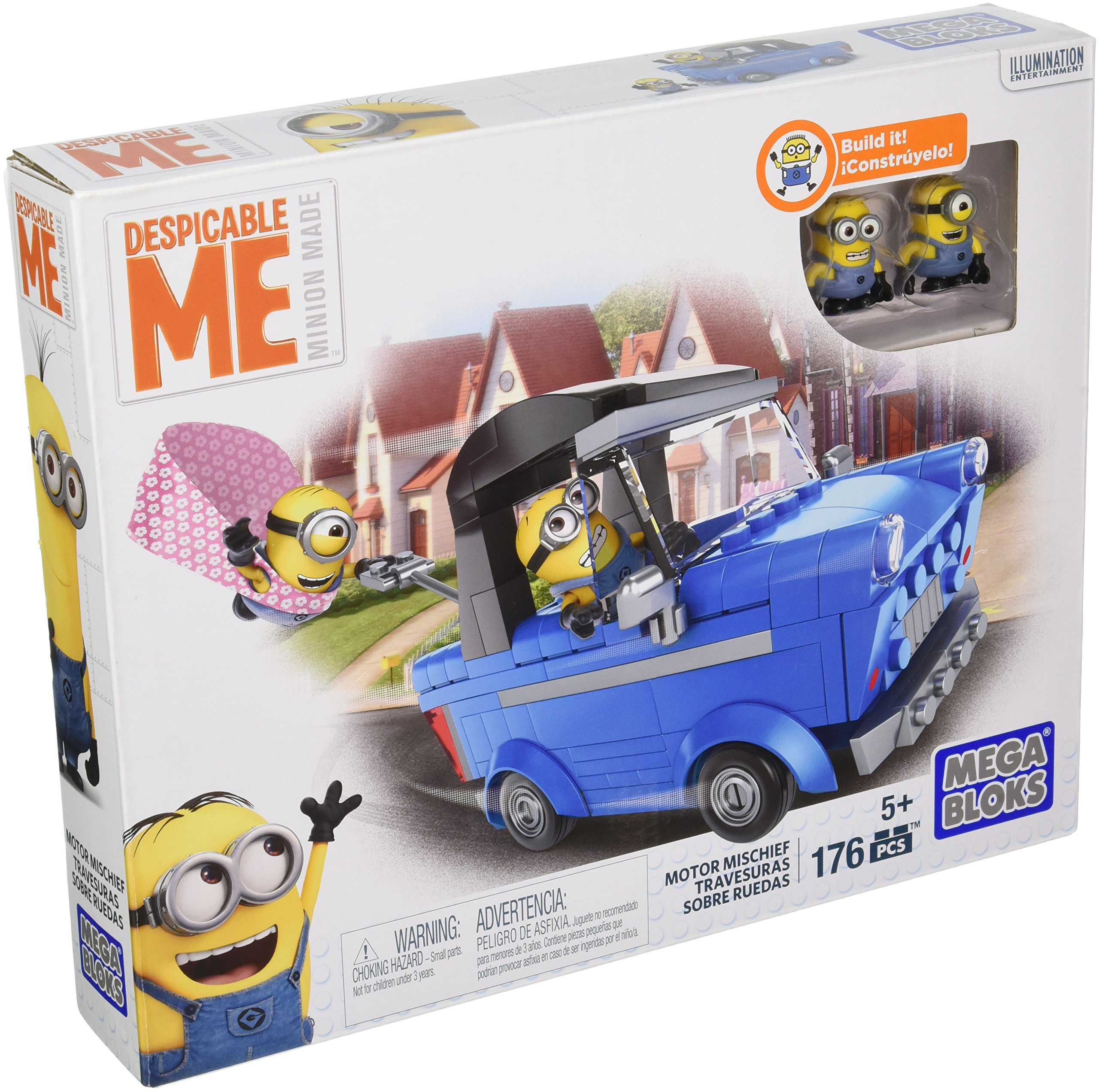 Foto 2 pulgar | Set de Juego Mega Bloks Despicable Me Motor Mischief con Coche y Personajes Intercambiables  - Venta Internacional