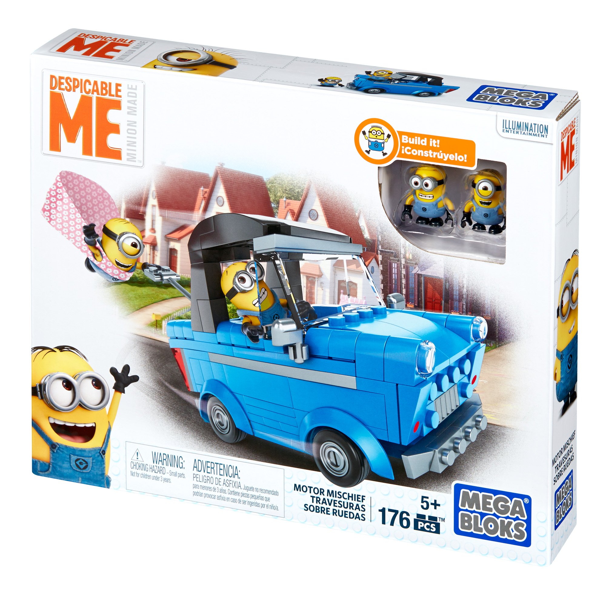 Foto 6 pulgar | Set de Juego Mega Bloks Despicable Me Motor Mischief con Coche y Personajes Intercambiables  - Venta Internacional