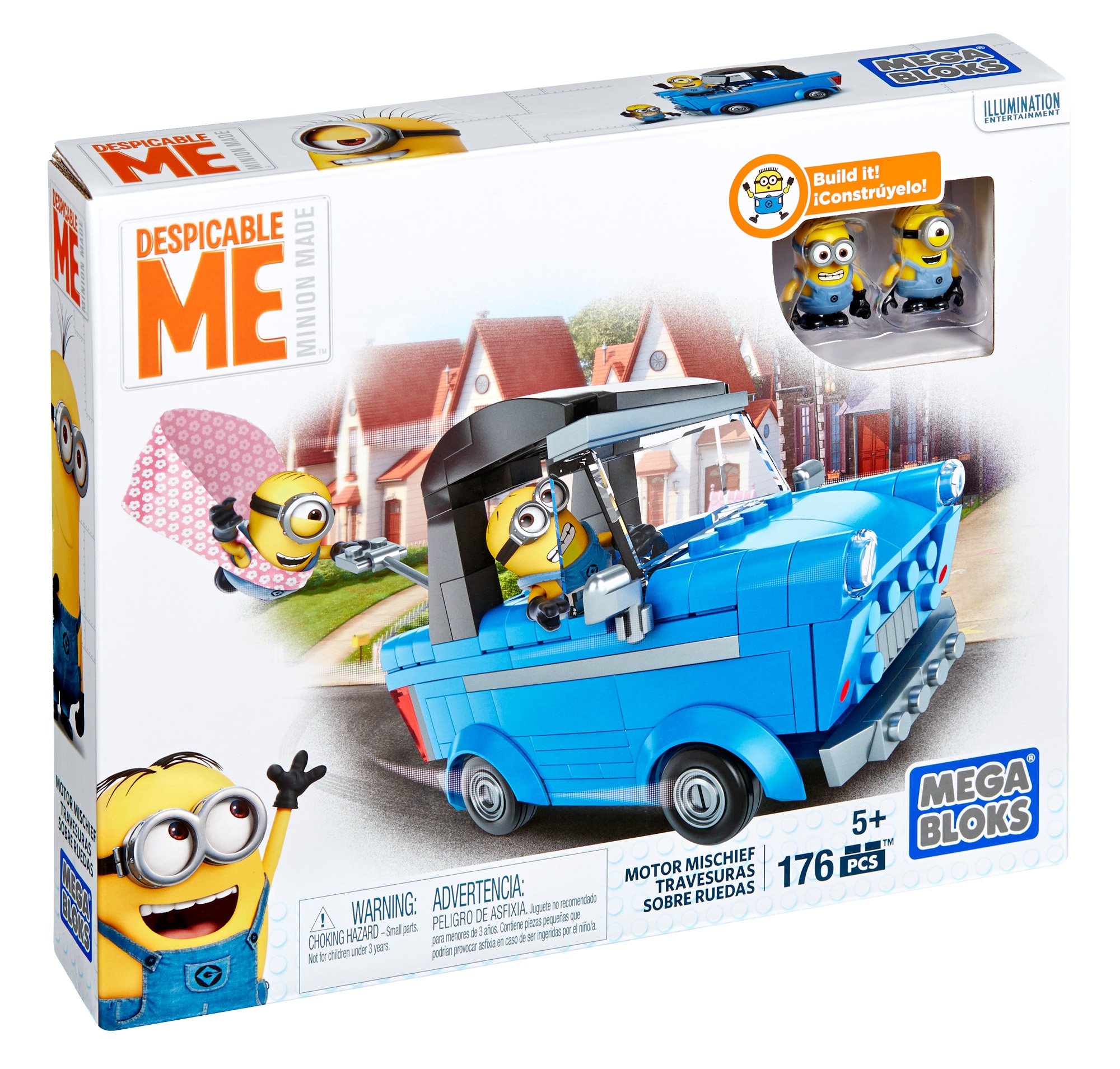 Foto 7 pulgar | Set de Juego Mega Bloks Despicable Me Motor Mischief con Coche y Personajes Intercambiables  - Venta Internacional