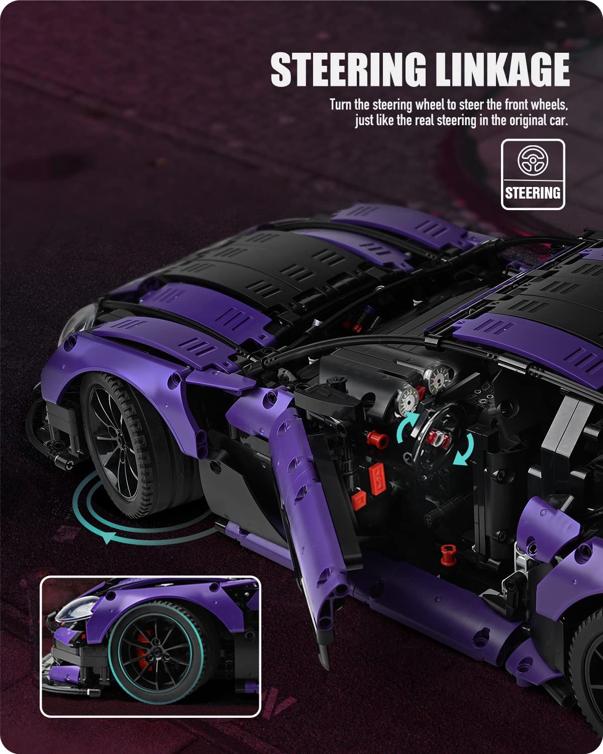 Foto 4 pulgar | Building Blocks Nifeliz Super Sports Car Gt4 Moc A Escala 1:8 - Venta Internacional.