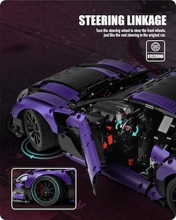 Foto 3 | Building Blocks Nifeliz Super Sports Car Gt4 Moc A Escala 1:8 - Venta Internacional.