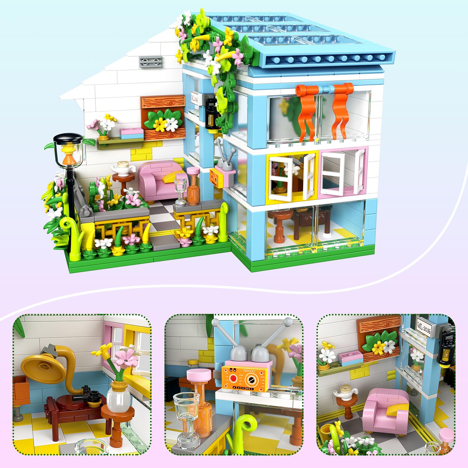 Foto 4 pulgar | Set De Bloques De Construcción Pinkbee Friends Flowers House Con Greenhou - Venta Internacional.
