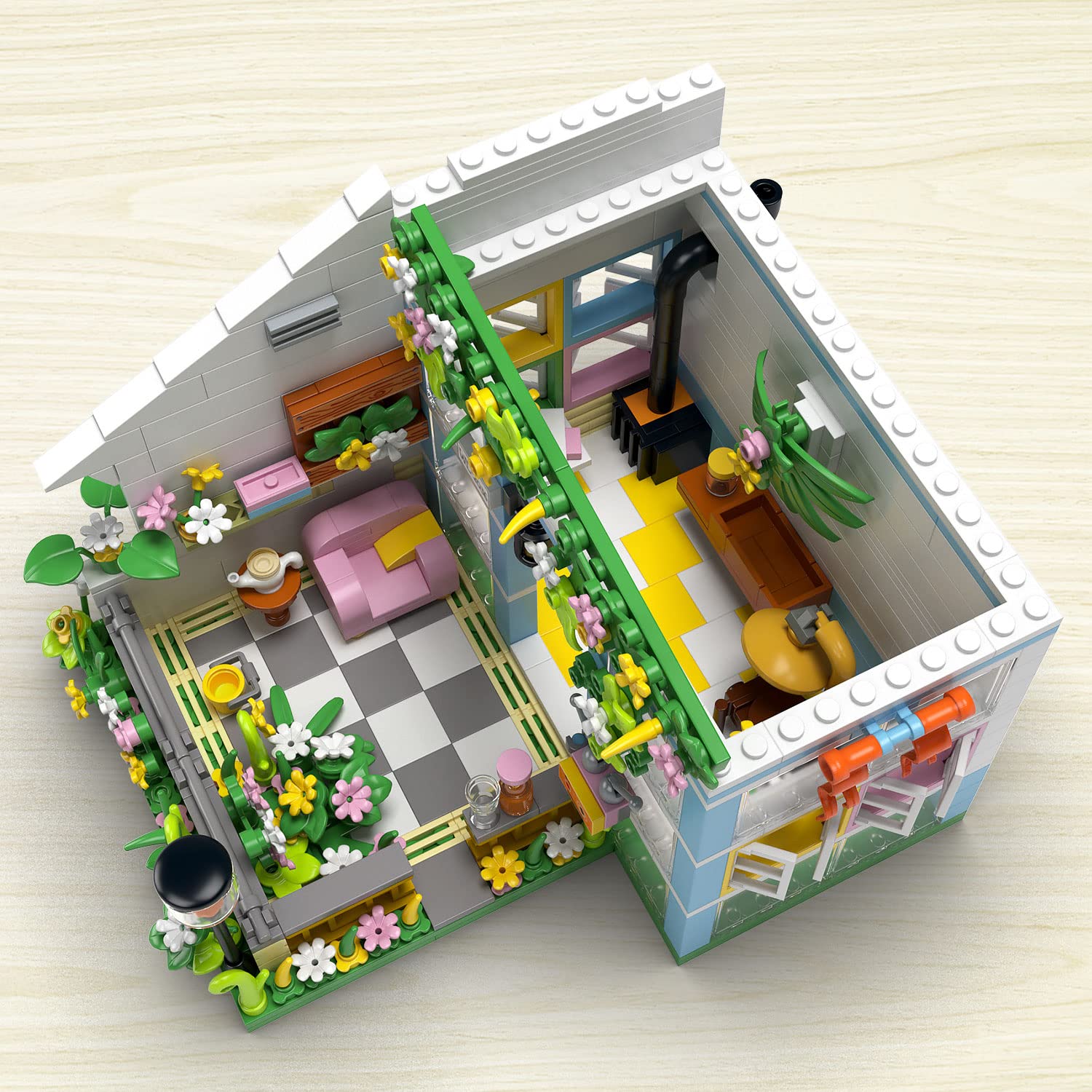 Foto 5 pulgar | Set De Bloques De Construcción Pinkbee Friends Flowers House Con Greenhou - Venta Internacional.