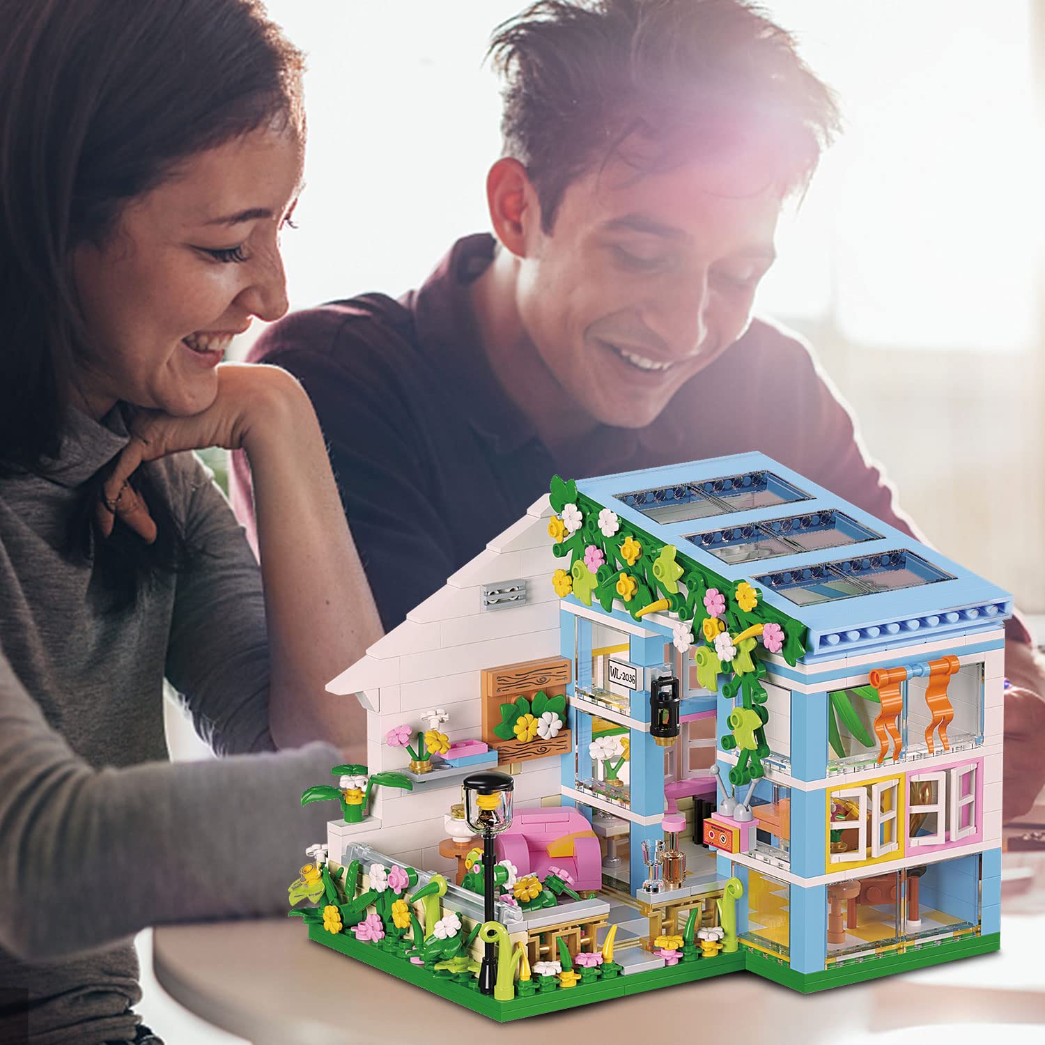 Foto 6 | Set De Bloques De Construcción Pinkbee Friends Flowers House Con Greenhou - Venta Internacional.