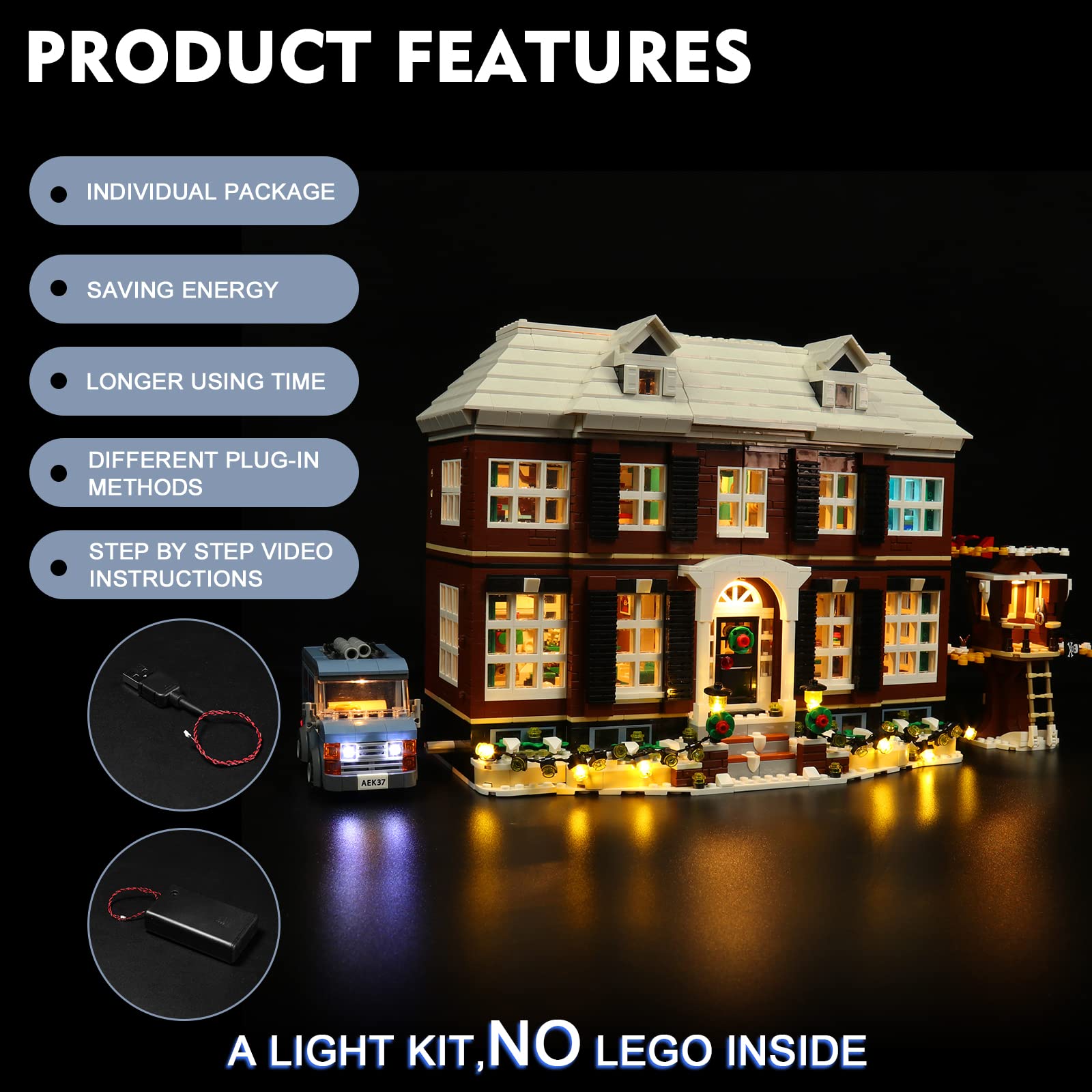 Foto 3 | Kit De Iluminación Led Para Construcción Lego Home Alone 21330 - Venta Internacional.