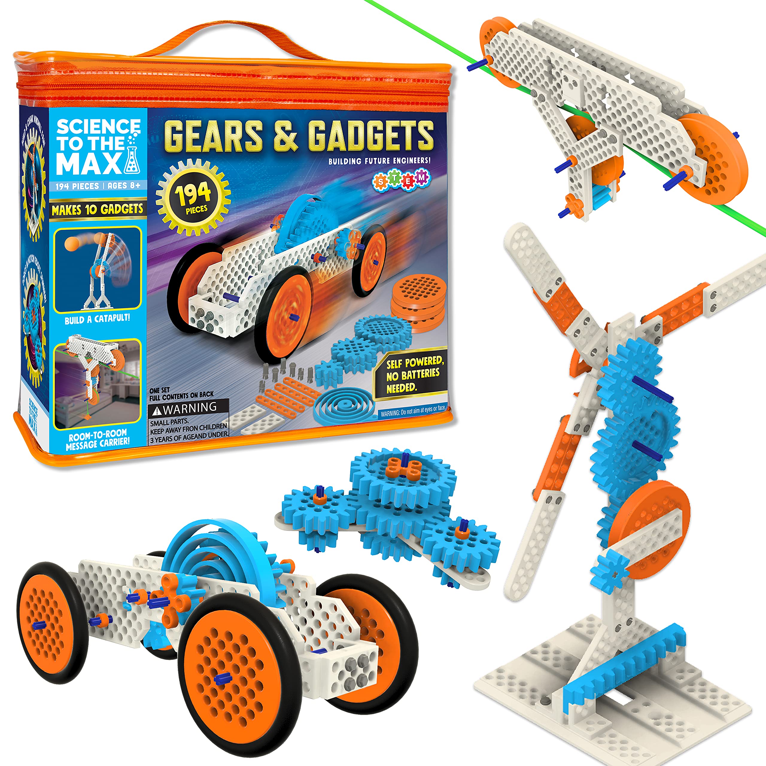 Juguete De Construcción Creative Kids Gears & Gadgets, 194 Piezas, Stem, 8-12 Años - Venta Internacional.