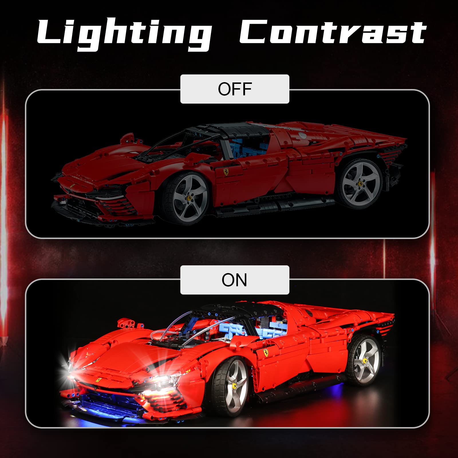 Foto 4 pulgar | Kit De Luces Led Bourvill Para Lego Technic Ferrari Daytona Sp3 - Venta Internacional.