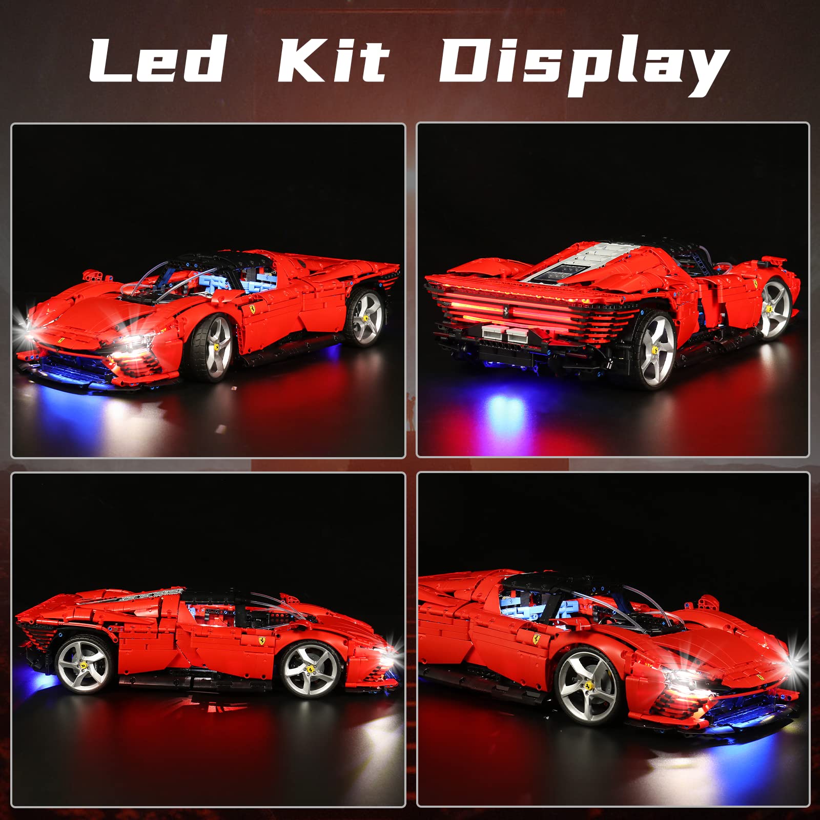Foto 5 pulgar | Kit De Luces Led Bourvill Para Lego Technic Ferrari Daytona Sp3 - Venta Internacional.