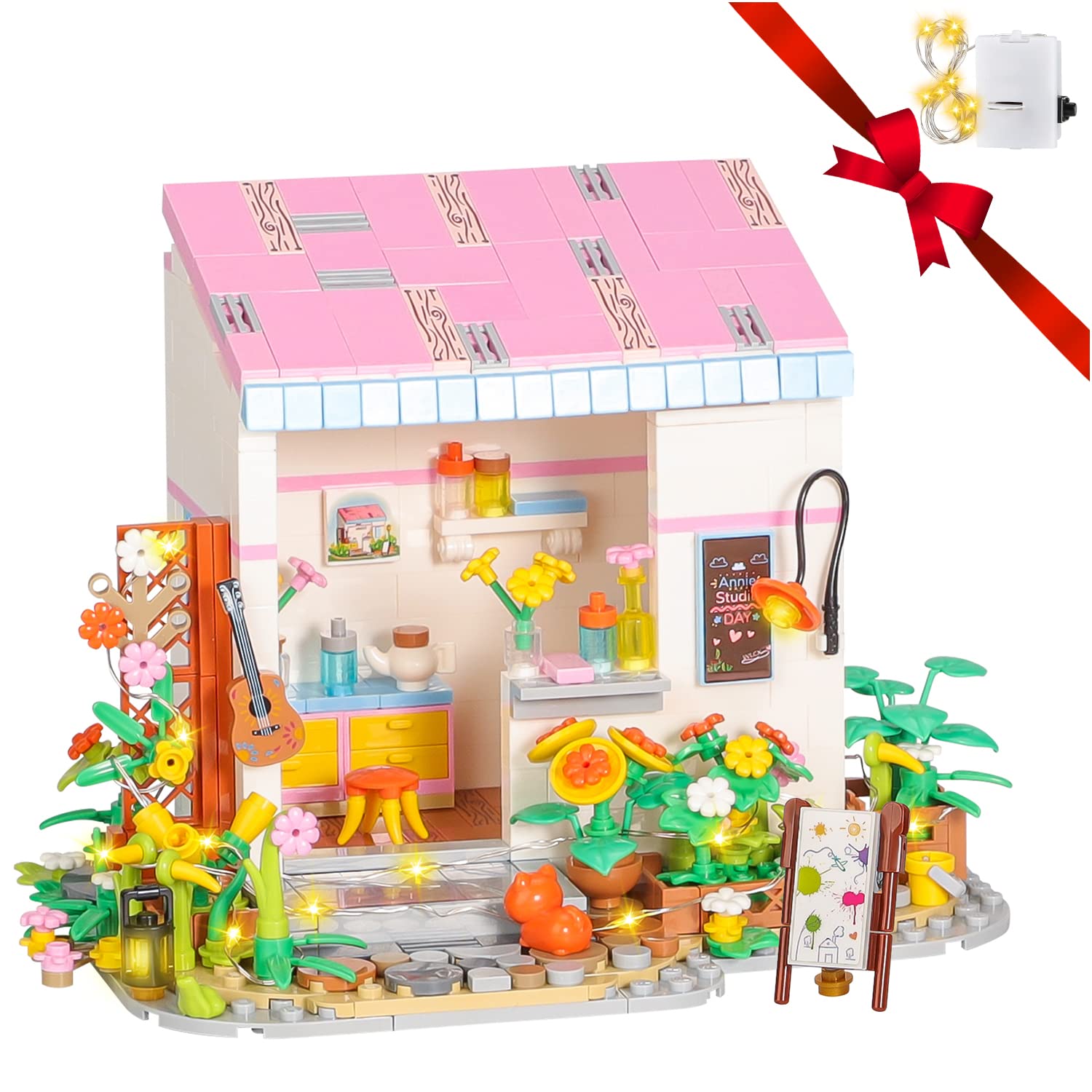 Set De Bloques De Construcción Pinkbee Friends Flowers House Con Cámara - Venta Internacional.