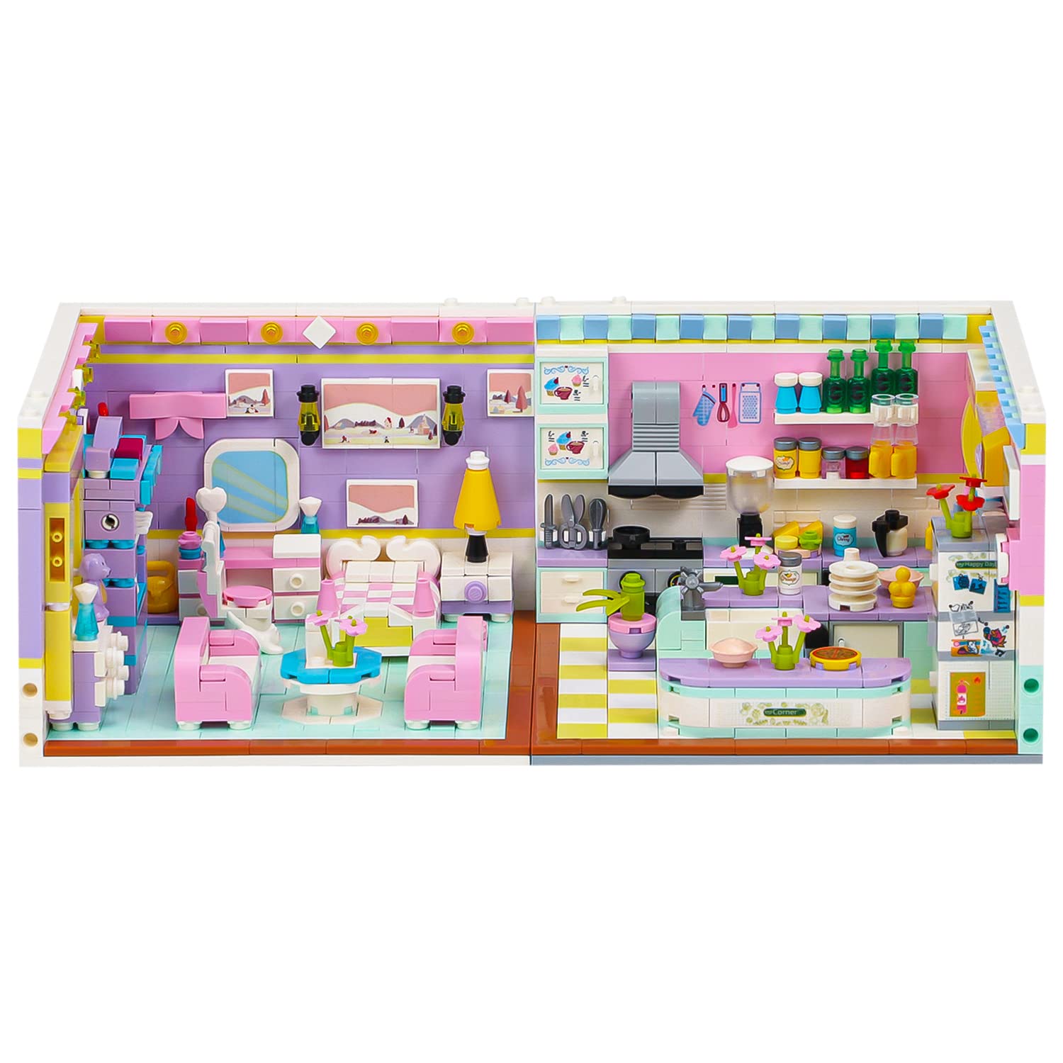 Foto 5 | Set De Bloques De Construcción Pinkbee Friends House Con Dormitorio Pequeño - Venta Internacional.