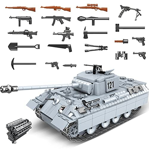 Foto 2 | Set De Juguetes Building Blocks Military Ww2 German Panther 121 Tank - Venta Internacional.