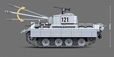 Foto 4 | Set De Juguetes Building Blocks Military Ww2 German Panther 121 Tank - Venta Internacional.
