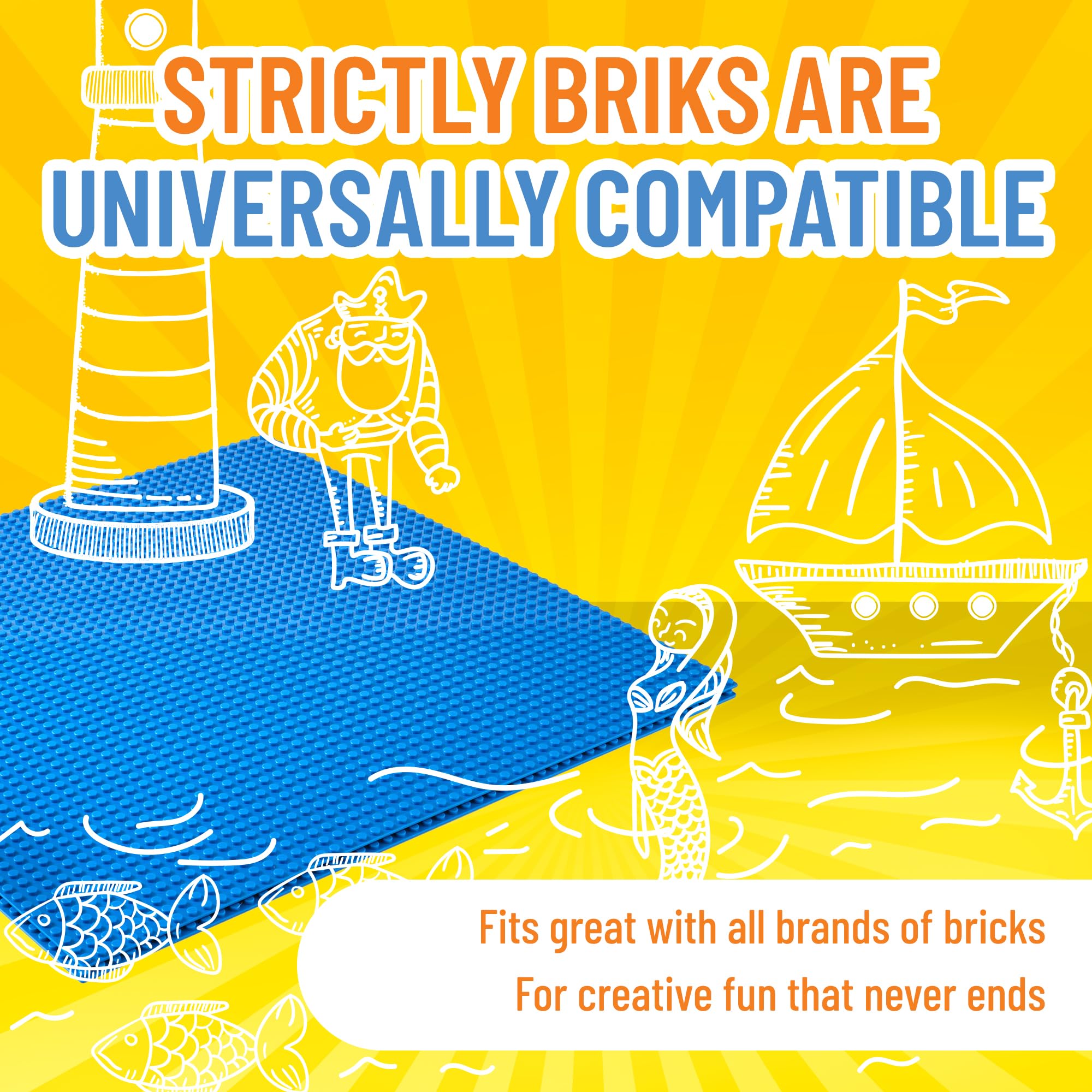 Foto 5 pulgar | Placas Base Strictly Briks Classic 100% Compatibles X2 Azules - Venta Internacional.