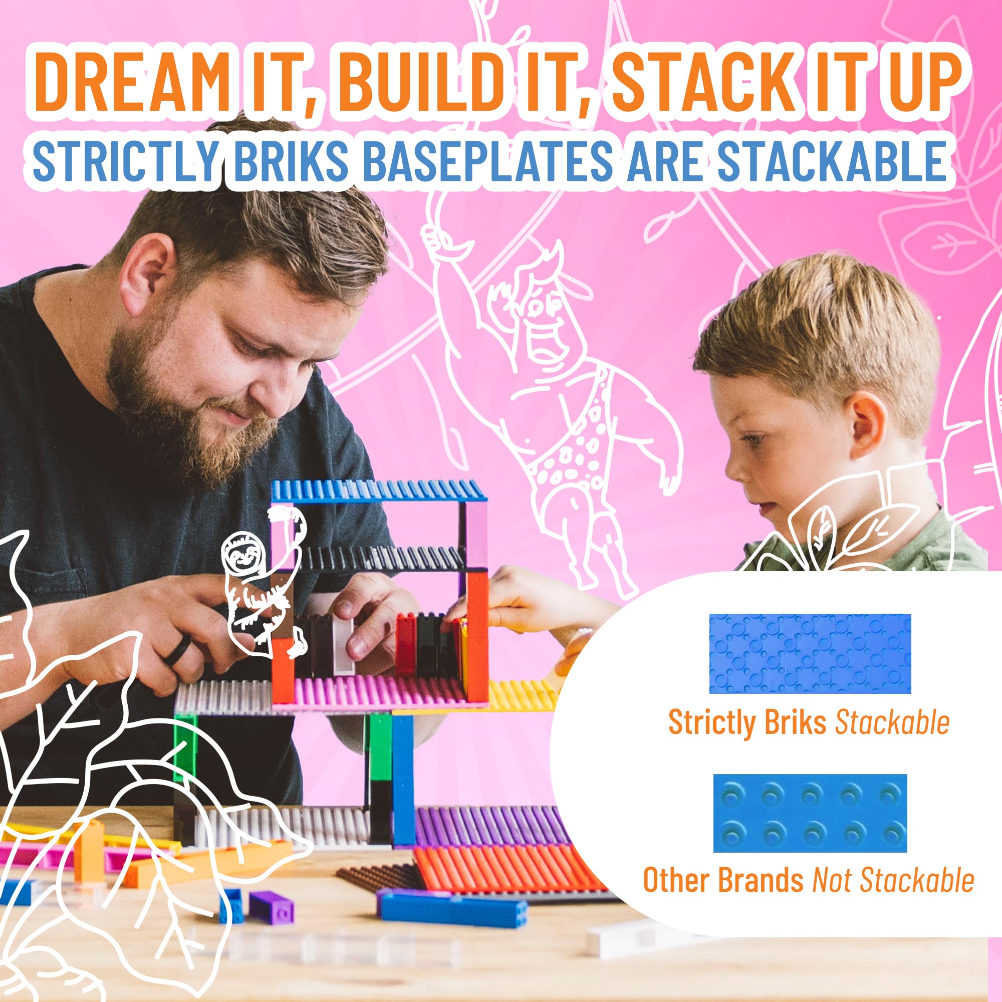 Foto 5 | Placas Base Strictly Briks Classic 100% Compatibles X2 Azules - Venta Internacional.