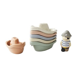 Foto 1 | Set De Barcos Apilables De Juguetes Para Niños, Diseño De Tarta De Barro, Pirata - Venta Internacional.