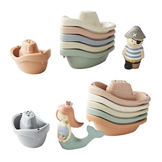 Foto 4 | Set De Barcos Apilables De Juguetes Para Niños, Diseño De Tarta De Barro, Pirata - Venta Internacional.