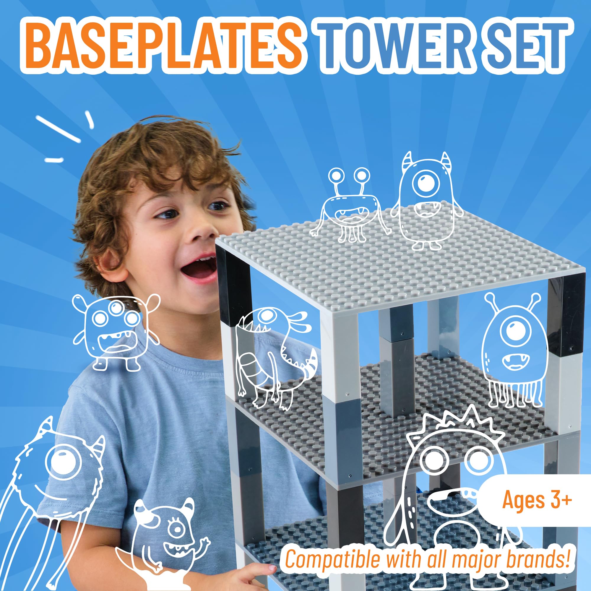 Foto 3 pulgar | Placas Base Strictly Briks Classic Apilables De 6 X 6 Pulgadas (paquete De 4) - Venta Internacional.