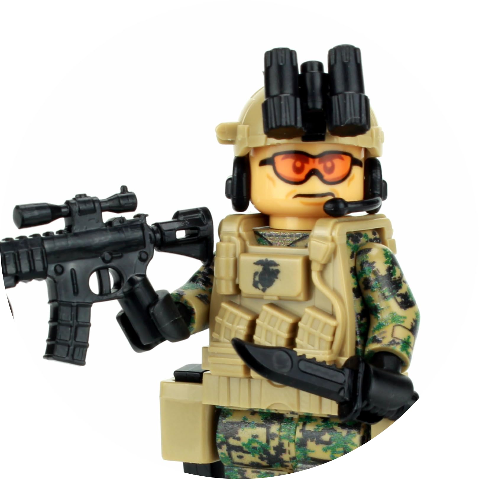 Foto 2 pulgar | Minifigura Battle Brick Marine Force Recon Woodland Camo - Venta Internacional.