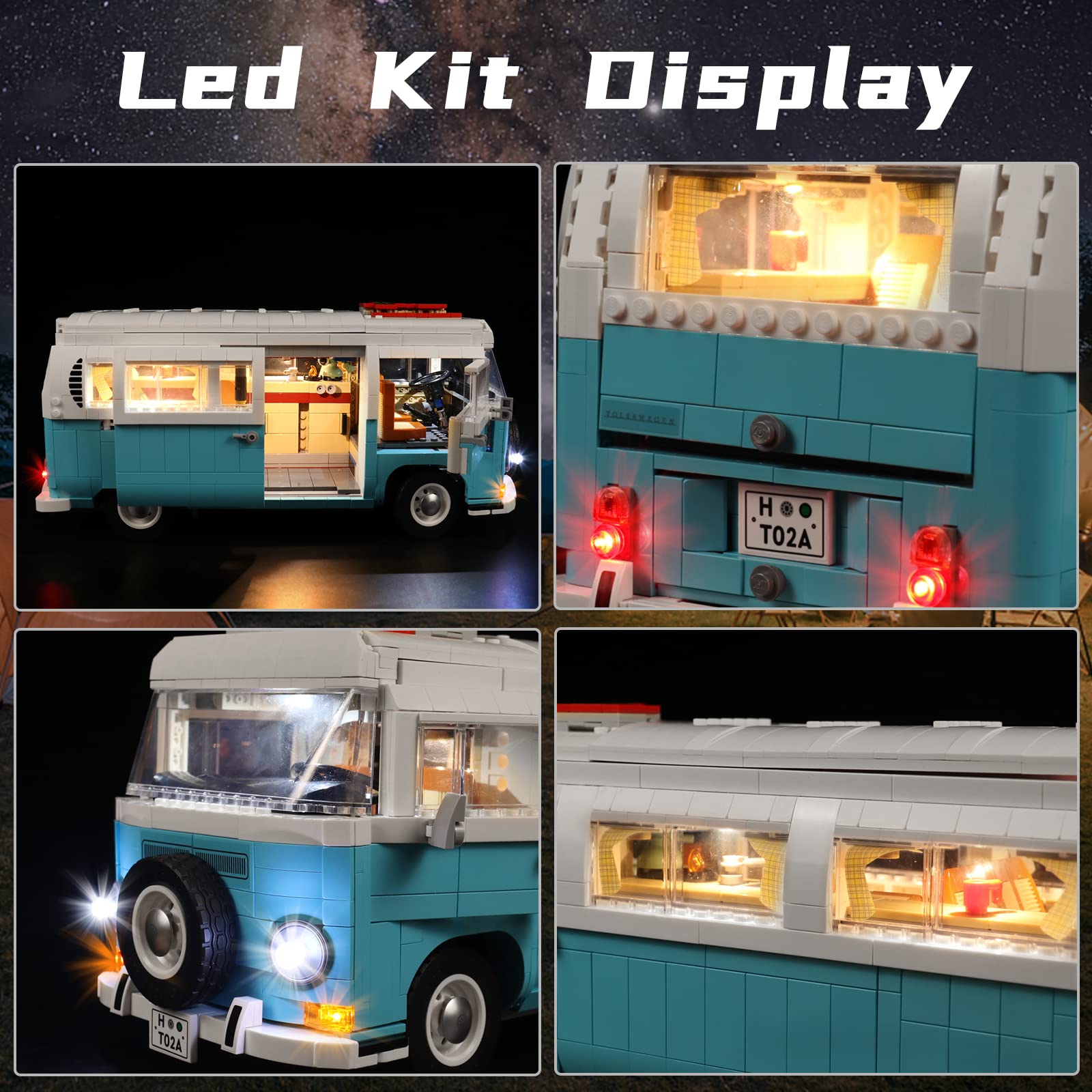 Foto 5 pulgar | Kit De Luces Led Para Autocaravana Lego Volkswagen T2 10279 - Venta Internacional.