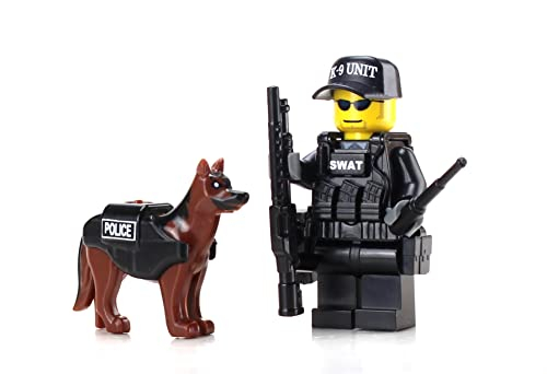 Foto 2 pulgar | Battle Brick Police K9 Oficial De Asalto Táctico Minifigura Personalizada Coleccionable - Venta Internacional.