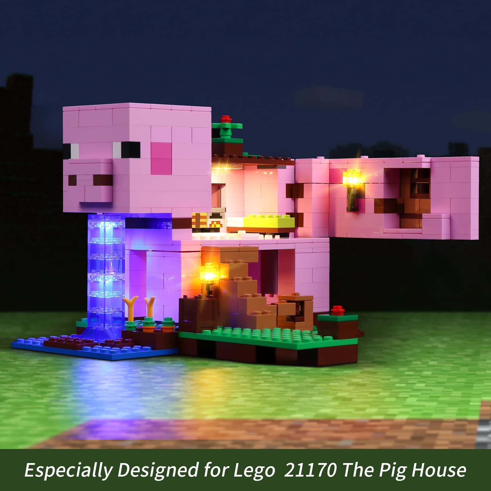 Foto 7 pulgar | Kit De Luces Led Rorliny Para Lego Minecraft The Pig House 21170 - Venta Internacional.