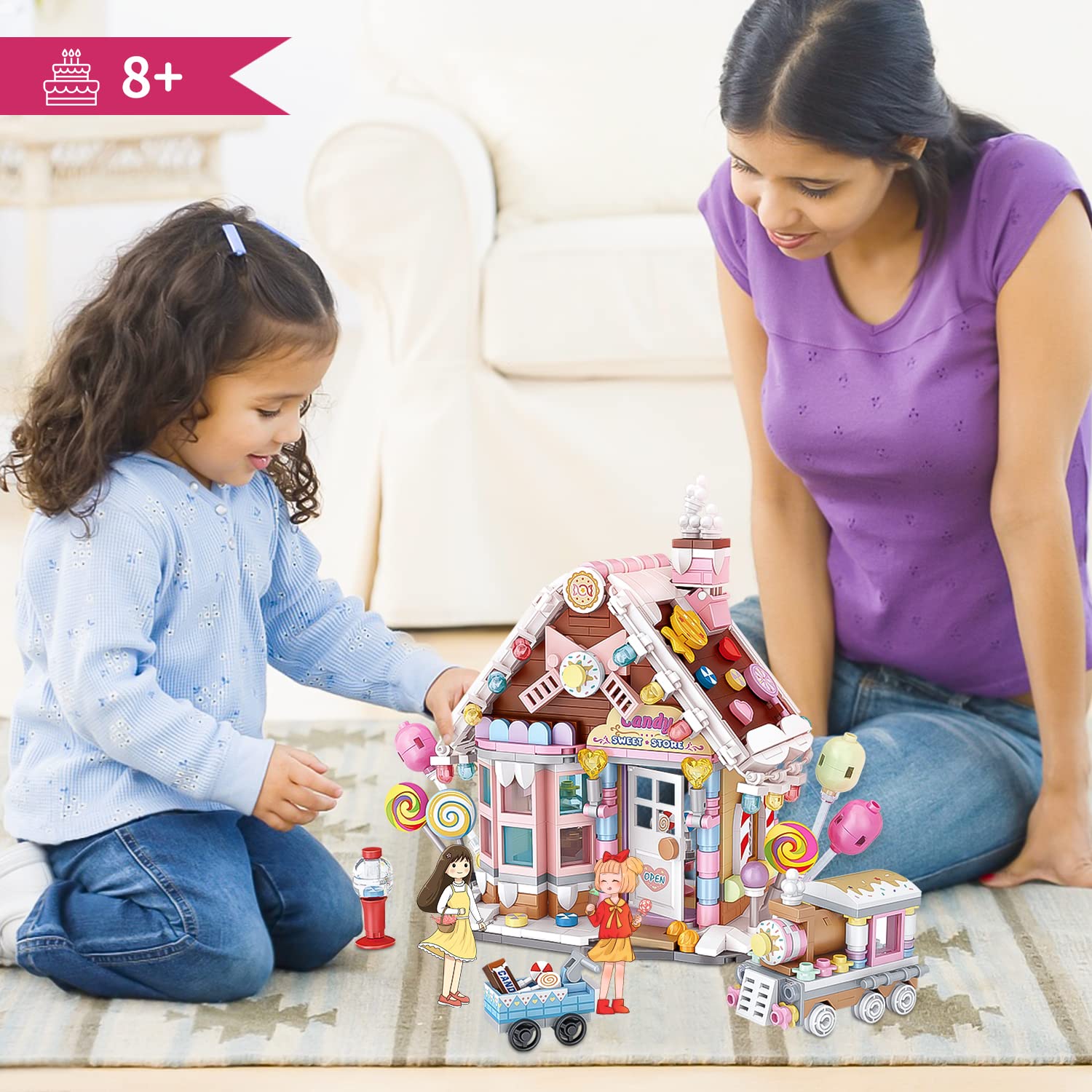 Foto 2 | Gingerbread House Pinkbee Christmas 2022 Con Tienda De Caramelos - Venta Internacional.