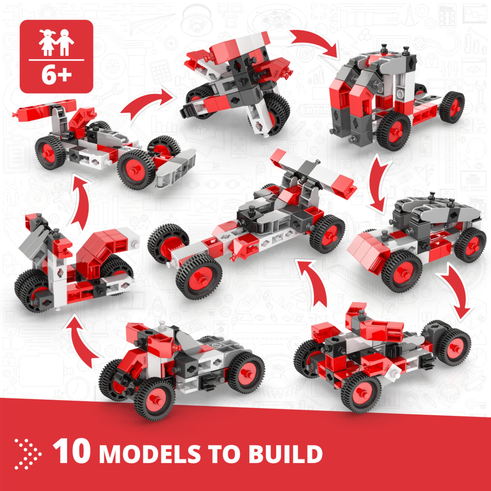 Foto 2 | Set Multimodelo Creative Builder Stem 10 De Toy Engino, Más De 6 Años - Venta Internacional.