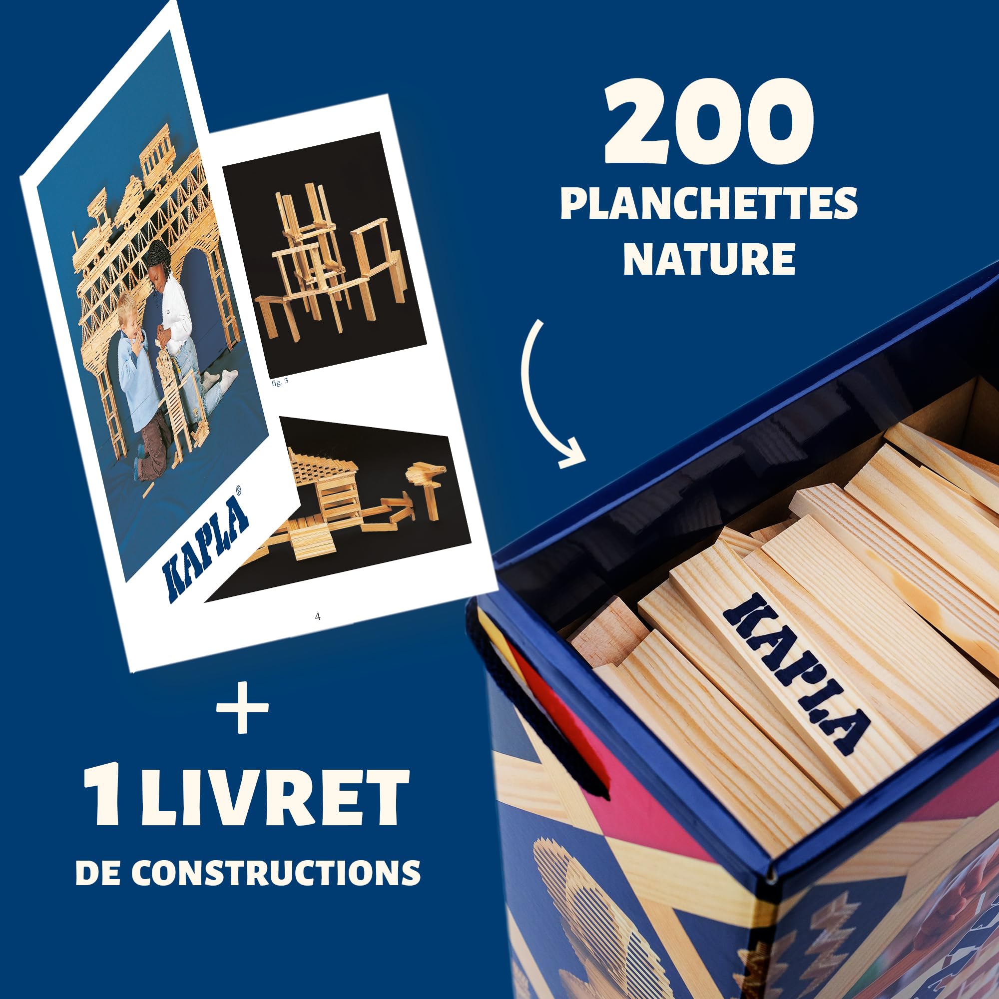 Foto 3 pulgar | Kit De Construcción Kapla 200 De Ladrillos De Madera - Venta Internacional.