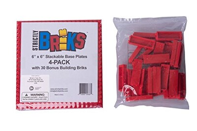 Foto 6 | Placas Base Strictly Briks Classic Brik Tower De 6 X 6 Pulga - Venta Internacional.